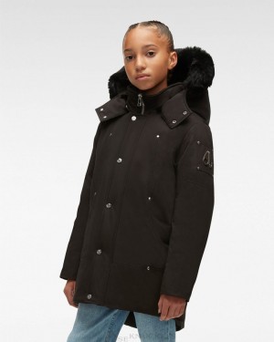 Kids' Moose Knuckles Neoshear Parka Parkas Black / Black Shearling | JX0834597