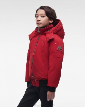 Kids' Moose Knuckles Original Bomber Bomber Jackets Deep Red | 86270RMTI