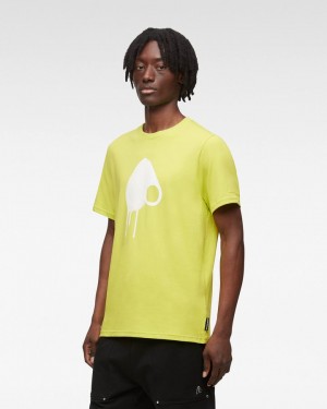 Men Moose Knuckles Augustine Tee Tees Lime Green | DL4621037