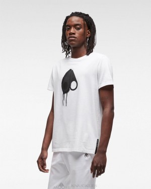 Men Moose Knuckles Augustine Tee Tees White | ZI2148093