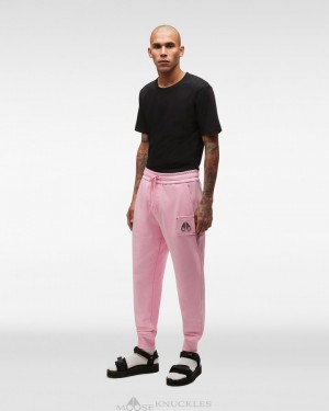 Men Moose Knuckles Brooklyn Jogger Trousers Fashion Pink | FI1587492