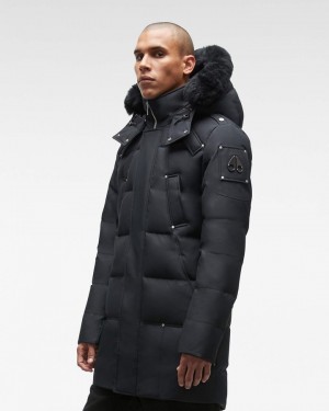 Men Moose Knuckles Cloud Parka Neoshear Parkas Black / Black Shearling | IK3906128