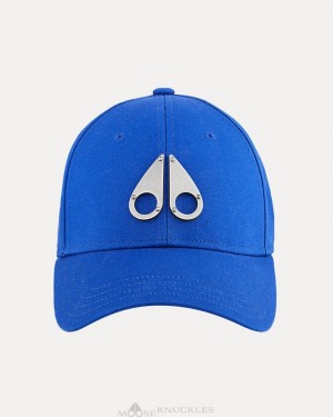 Men Moose Knuckles Fashion Logo Icon Cap Baseball caps Cobalt | TR8264305