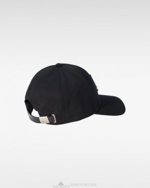 Men Moose Knuckles Logo Icon Cap Baseball caps Black / Nickel Logo | WI6801425