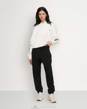 Women Moose Knuckles Berkley Jogger Trousers Black | NF9385012