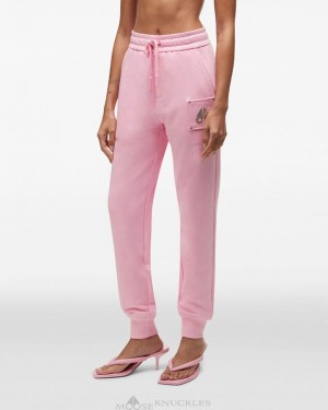 Women Moose Knuckles Brooklyn Jogger Trousers Fashion Pink | TB7082314