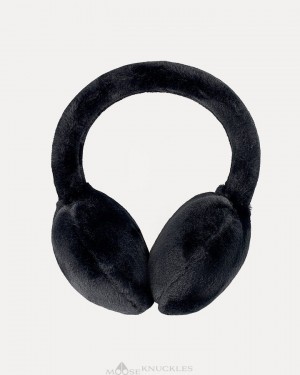 Women Moose Knuckles Bunny Ear Muff Hats Black | WH7934526