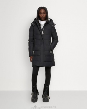 Women Moose Knuckles Cloud Berland Parka Parkas Black | PO3928450