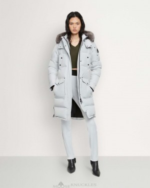 Women Moose Knuckles Onyx Causapscal Parka Parkas Grey Birch / Frost Neoshear | QU6842950