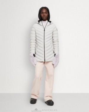 Women Moose Knuckles Rockcliff Jacket Jackets Willow Grey | GI2071458