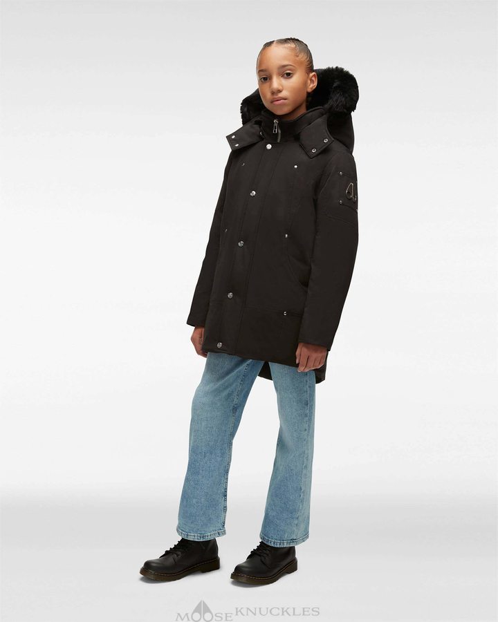 Kids' Moose Knuckles Neoshear Parka Parkas Black / Black Shearling | JX0834597