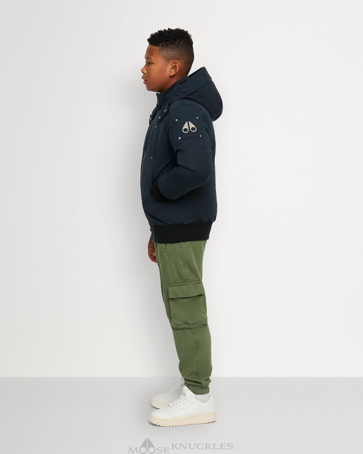 Kids' Moose Knuckles Original Bomber Bomber Jackets Navy | 81704OKNS