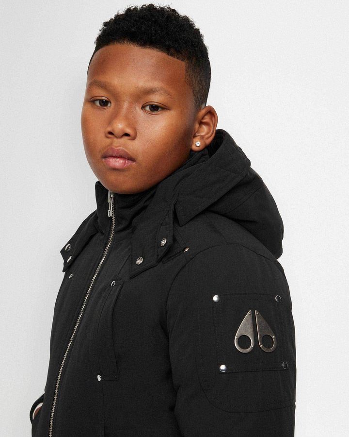 Kids' Moose Knuckles Original Bomber Bomber Jackets Black | 39640WUNA