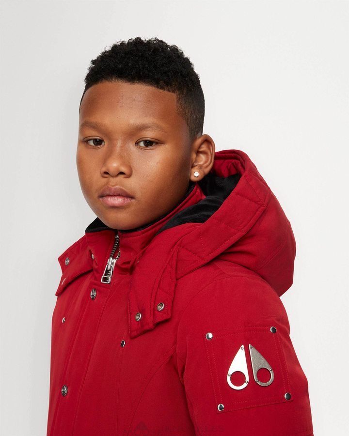 Kids' Moose Knuckles Original Parka Parkas Deep Red | 09127RHJY