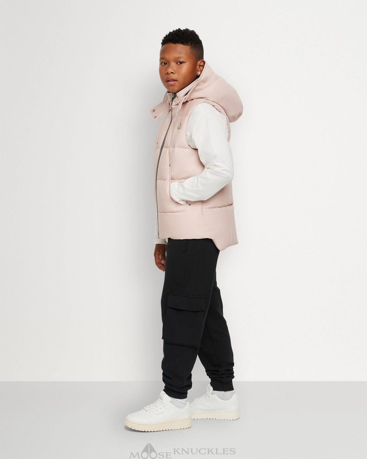 Kids' Moose Knuckles Vest Vests Dusty Rose | 76504MCJR 