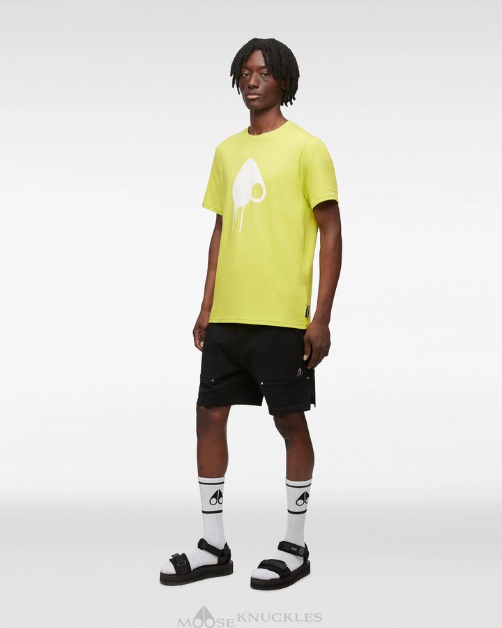 Men Moose Knuckles Augustine Tee Tees Lime Green | DL4621037