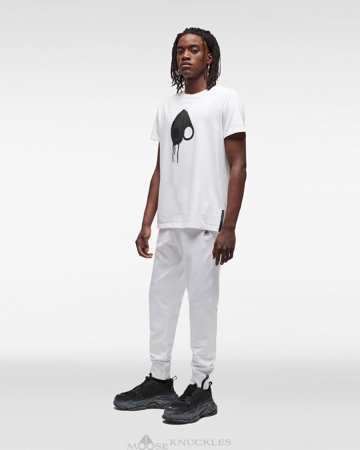 Men Moose Knuckles Augustine Tee Tees White | ZI2148093