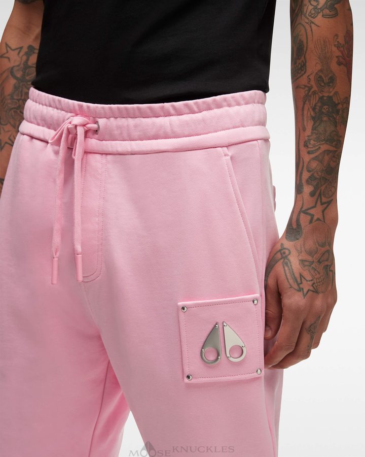 Men Moose Knuckles Brooklyn Jogger Trousers Fashion Pink | FI1587492