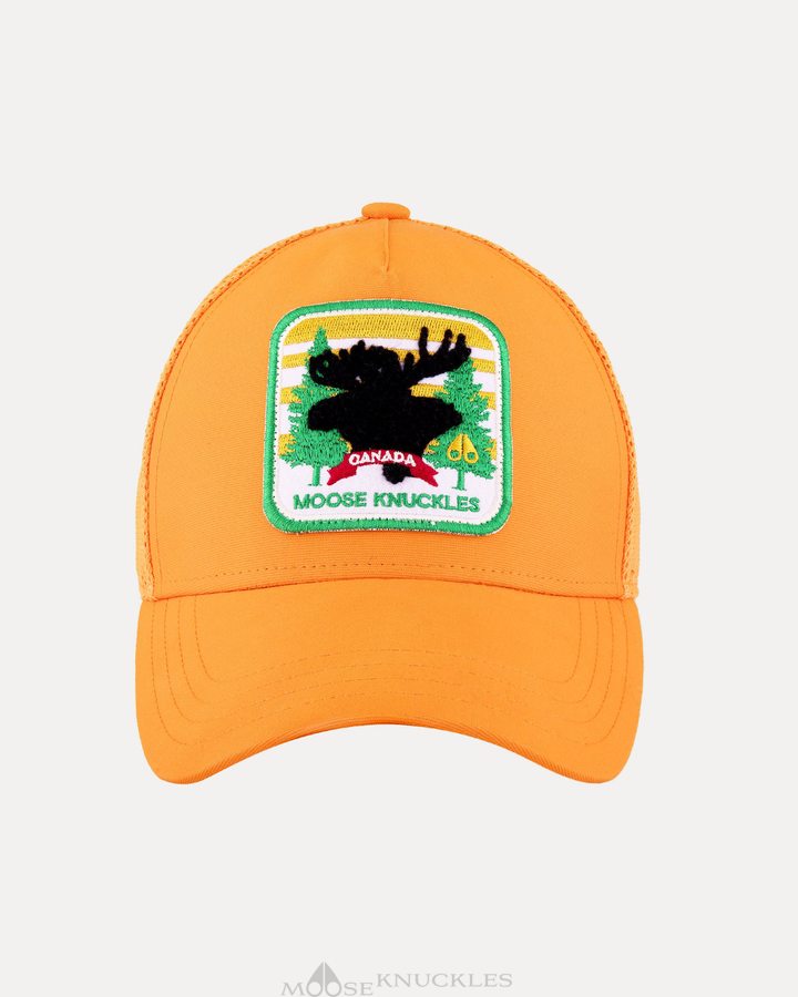 Men Moose Knuckles Canadiana Patch Cap Baseball caps Orange Peel | AW7208416