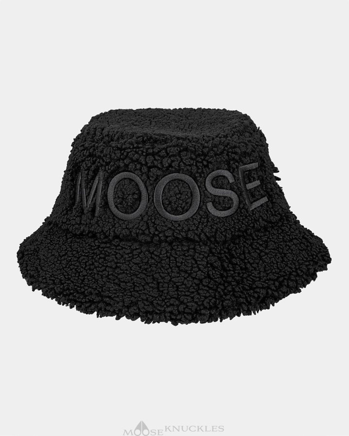 Men Moose Knuckles Cobble Bucket Hat Hat Black | RJ5897204