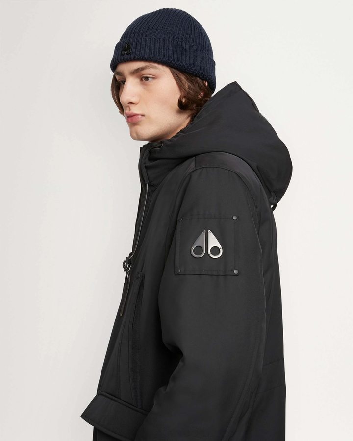 Men Moose Knuckles Garson Anorak Anoraks Black | NV7182430