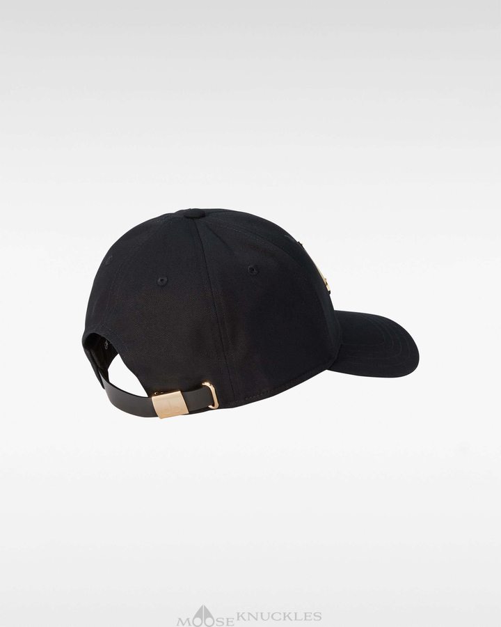 Men Moose Knuckles Gold Logo Icon Cap Baseball caps Black / Gold Logo | UE0658297