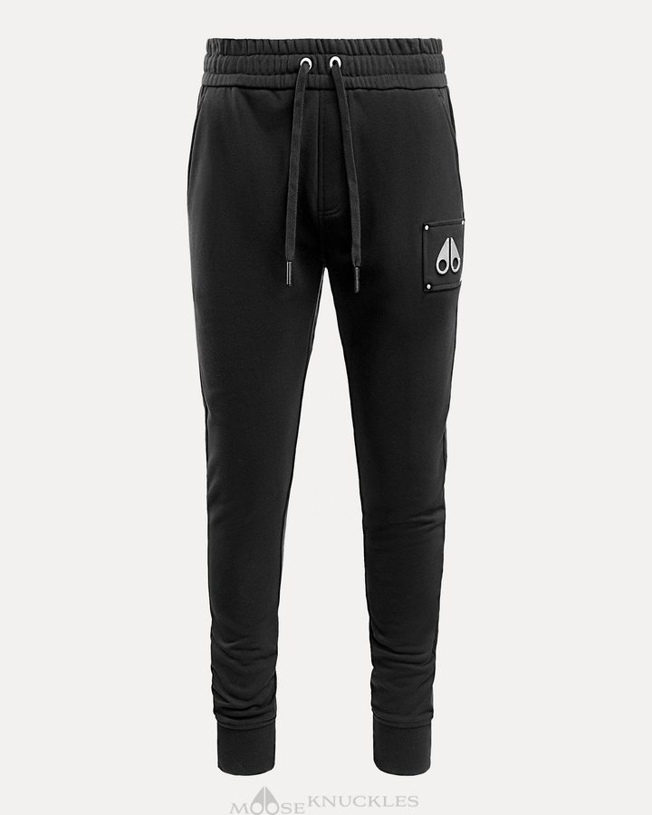 Men Moose Knuckles Hartsfield Jogger Trousers Black | GE7542830