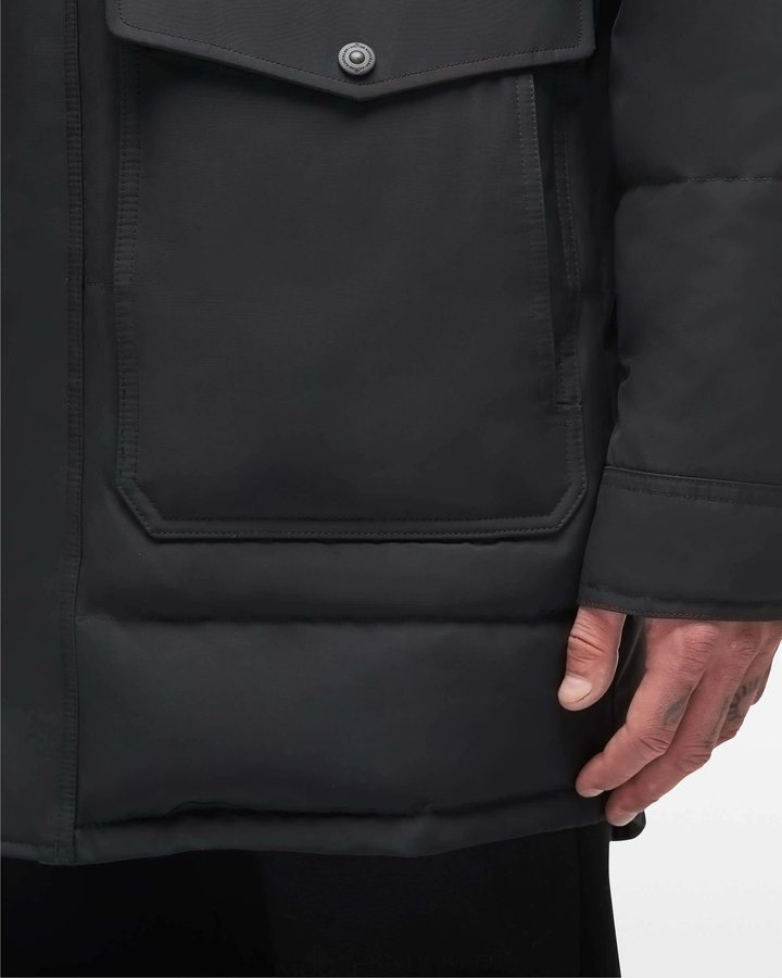 Men Moose Knuckles Onyx Big Ridge Parka Parkas Black / Frost Fox Fur | IK3068415