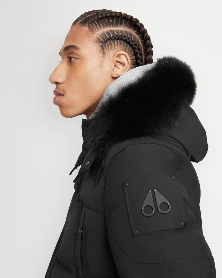 Men Moose Knuckles Onyx Big Ridge Parka Shearling Parkas Black / Black Shearling | NA5346897