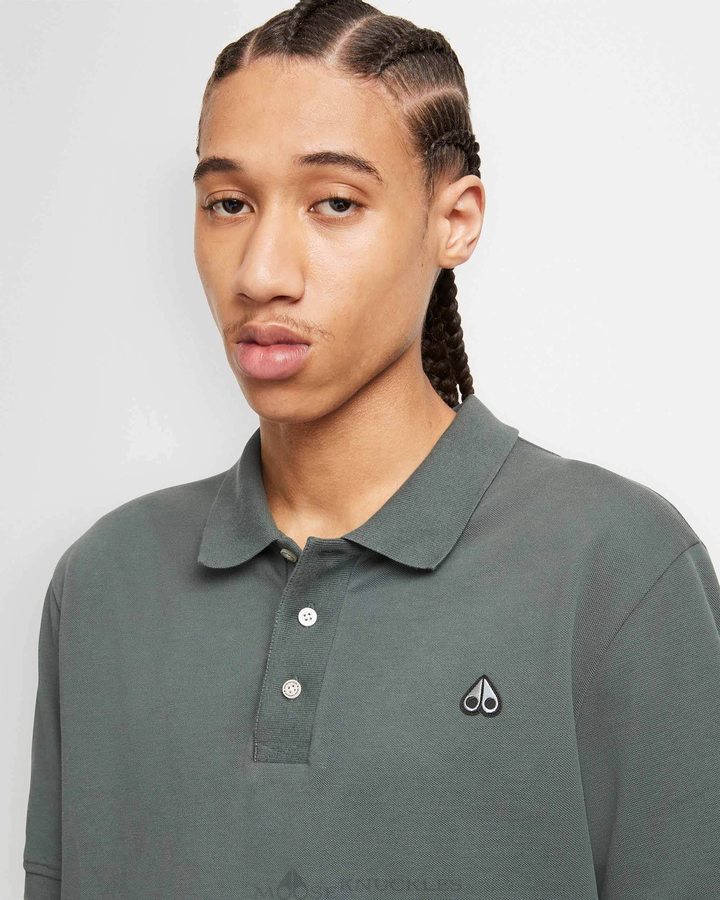 Men Moose Knuckles Pique Polo Tees Forest Hill | MG7910685