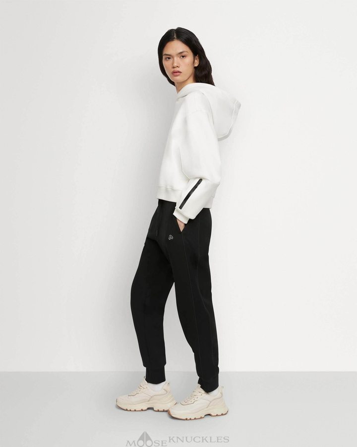 Women Moose Knuckles Berkley Jogger Trousers Black | NF9385012