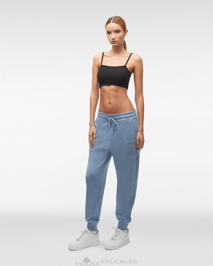 Women Moose Knuckles Brooklyn Jogger Trousers Windy Blue | TZ7853012