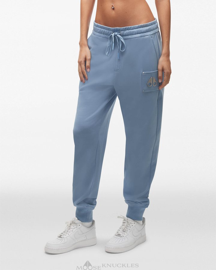 Women Moose Knuckles Brooklyn Jogger Trousers Windy Blue | TZ7853012