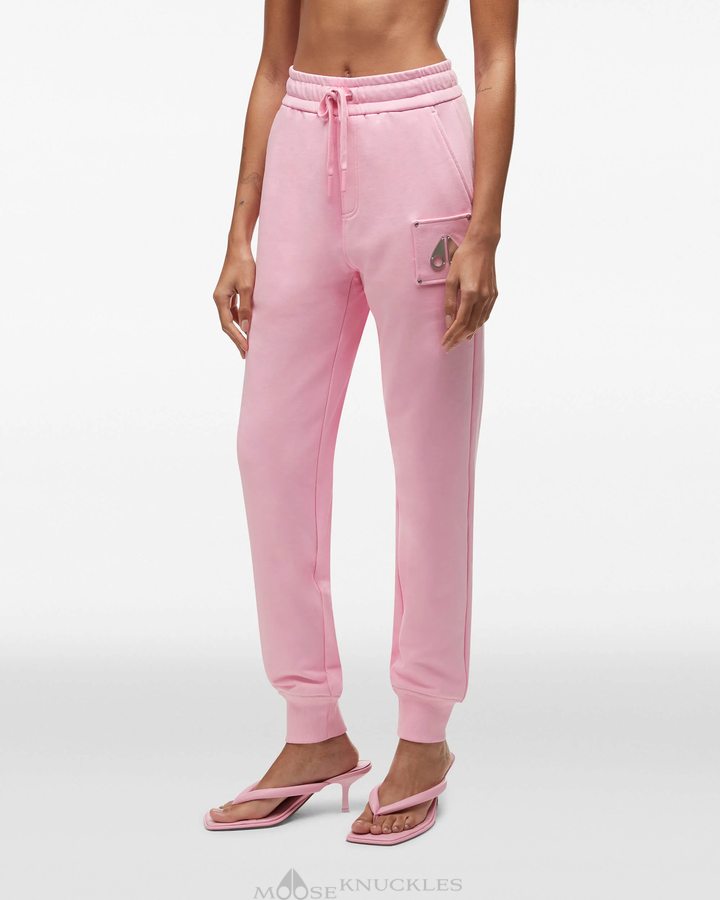 Women Moose Knuckles Brooklyn Jogger Trousers Fashion Pink | TB7082314