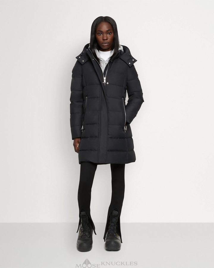 Women Moose Knuckles Cloud Berland Parka Parkas Black | PO3928450