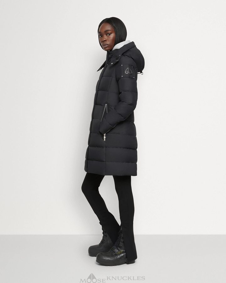 Women Moose Knuckles Cloud Berland Parka Parkas Black | PO3928450