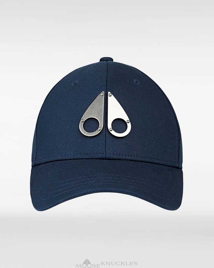 Women Moose Knuckles Fashion Logo Icon Cap Baseball caps Navy | OH9281075