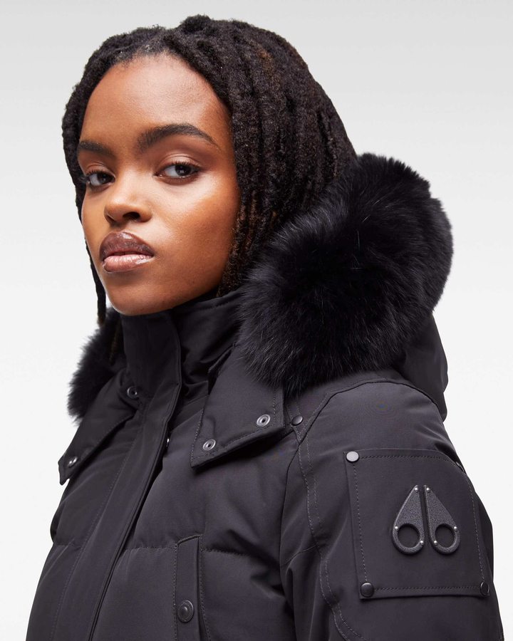 Women Moose Knuckles Onyx Causapscal Parka Parkas Black / Black Fox Fur | IW6154720