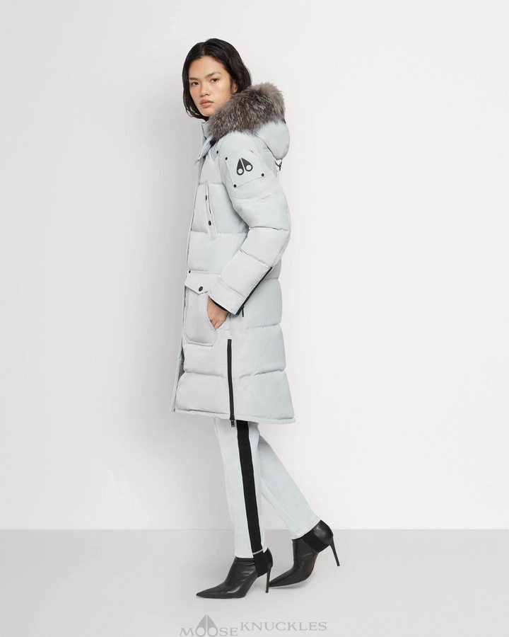 Women Moose Knuckles Onyx Causapscal Parka Parkas Grey Birch / Frost Neoshear | QU6842950