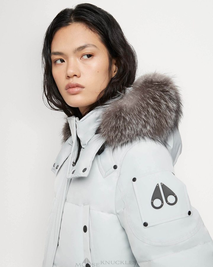 Women Moose Knuckles Onyx Causapscal Parka Parkas Grey Birch / Frost Neoshear | QU6842950