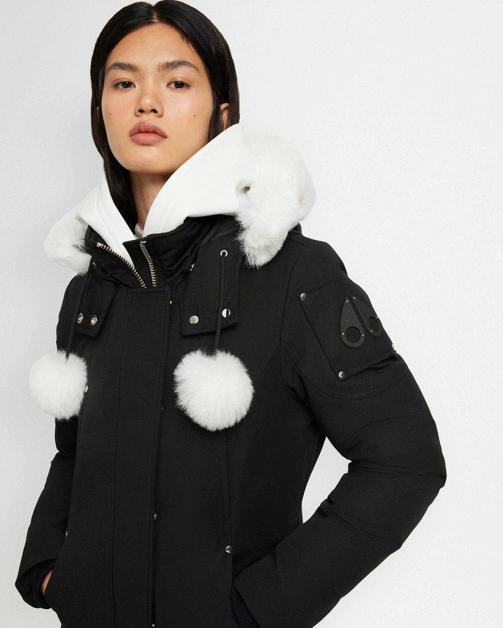 Women Moose Knuckles Original Stirling Parka Shearling Parkas Black / Natural Shearling | GY1986072