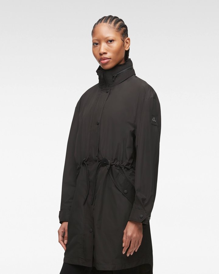 Women Moose Knuckles Osgoode Anorak Anoraks Black | XU0451862