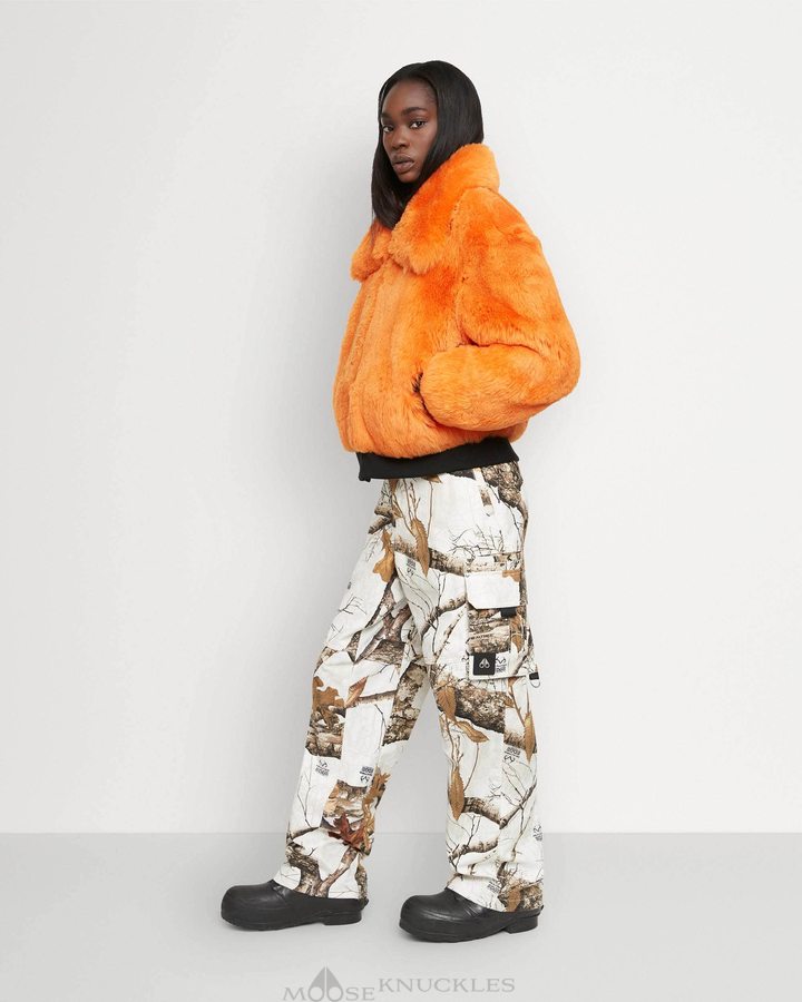 Women Moose Knuckles Peach Tree Bomber Bomber Jackets Orange Peel | WE6938524