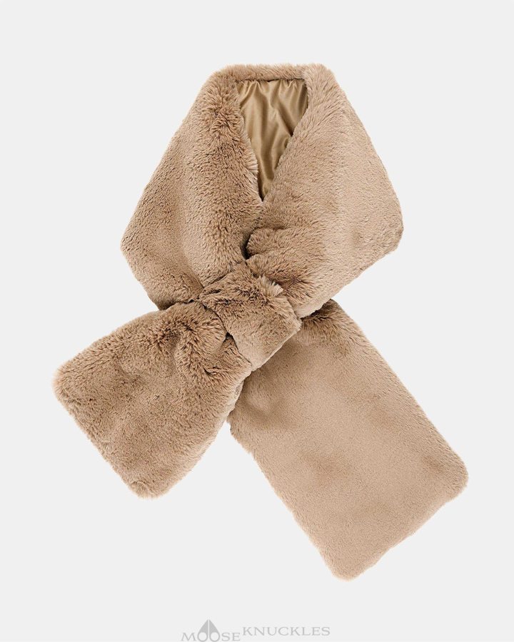 Women Moose Knuckles Sackett Scarf Scarves Wood Smoke | DH0156298